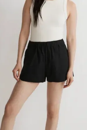 Madewell Black Pull-On Shorts Large Elastic Waist Casual Summer H5956 thumbnail 1