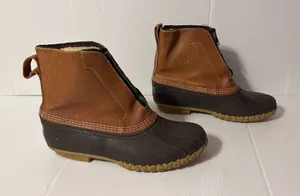 L.L. Bean leather rain winter Duck boots men size 9 M/ GM- Women size 10 M thumbnail 1