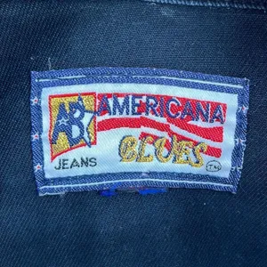 Americana Blues Womens Button Front Denim‎ Jean Trucker Jacket Black Size XL thumbnail 4