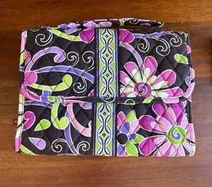 NWOT Vera Bradley Quilted Floral Jewelry Case in Purple Punch thumbnail 1