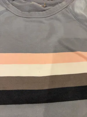 Faherty Chest Stripe Pima Sweatshirt Sz M thumbnail 11