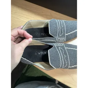 Vivaia Sierra Pattern Square Toe Loafer Flat Slip On Size EU 39/US 8 Denim Blue thumbnail 9
