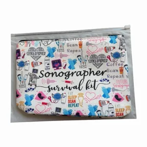 Sonographer Survival Kit Makeup Bags Set of 2 Ultrasound Tech Gift Pouches thumbnail 3
