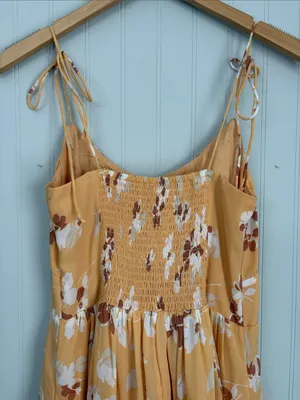 Abercrombie & Fitch Tie Strap Sleeveless Floral Midi Dress Women Size Small NWT thumbnail 5