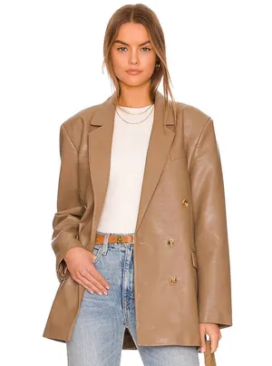Pistola Roman Oversized Blazer in Taupe thumbnail 1