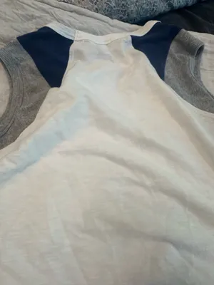 EverEve muscle shirt white with blue/grey thumbnail 2