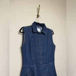 Reformation Blue Denim Mini Dress thumbnail 5