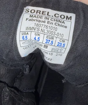 SOREL Phoenix Lace Leather Black Biker Waterproof Combat Boots Women's Sz 6.5 thumbnail 6