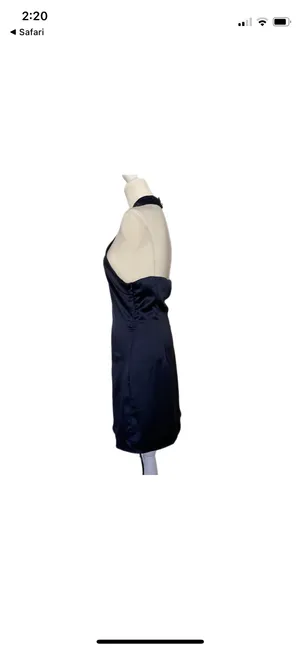 Lelis Navy Satin Dress thumbnail 3