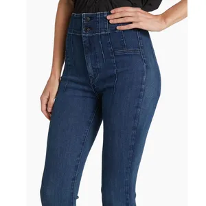 Free People Jayde Flare Jeans 30 High Waist Seamed Denim Boho 70s Style Retro thumbnail 4
