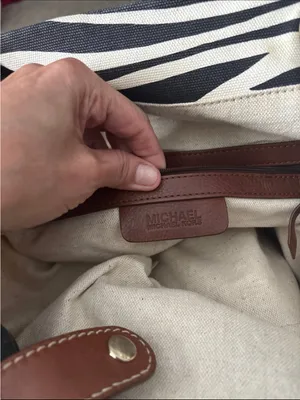 Michael Kors zebra stripe canvas tote thumbnail 6