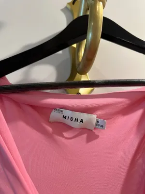 MISHA The Sisal Mesh Maxi Dress in Orchard Pink Size Medium thumbnail 7