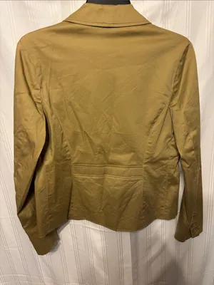 Old Navy Mustard Tan Cotton Blazer Jacket thumbnail 4