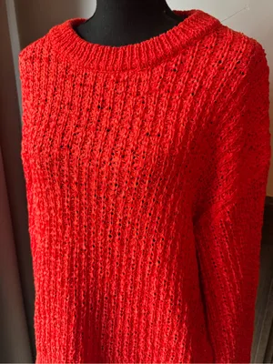a new day bright orange open knit Crewneck Sweater xxl nwt thumbnail 2