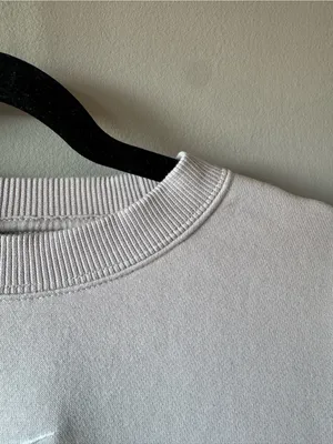Nike Women’s Cotton Middle Check Loose Fit‎ Crew Neck Sweatshirt Gray Size XS thumbnail 6