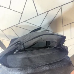 Botkier Backpack‎ Small Black Nylon Leather Trim Logo Straps Zipper Pockets thumbnail 3