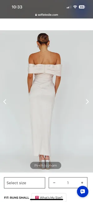 Selfie Leslie Amaryllis Off-Shoulder Twist Maxi Dress Pearl thumbnail 4