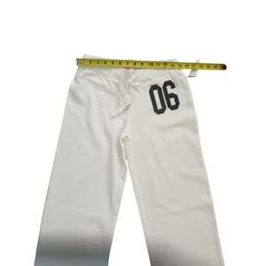 EDIKTED 06 Wide Leg Cotton Blend Drawstring Sweatpants size small white thumbnail 6