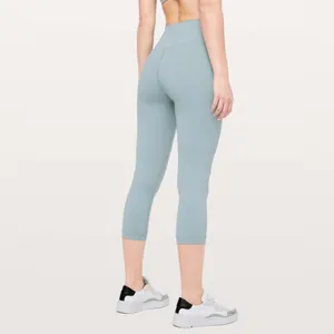 Lululemon Wunder Under Crop 21" Blue Cast Size 10 thumbnail 4