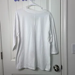EUC Jansport women’s‎ solid white 1/2 sleeve Sun Devils v-neck tshirt top XXL thumbnail 4