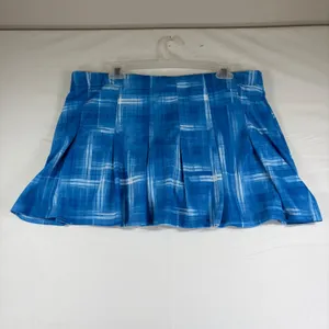 Antigua Desert Dry Xtra-Lite Blue‎ Plaid Pleated Golf Tennis Skort Womens XL thumbnail 2