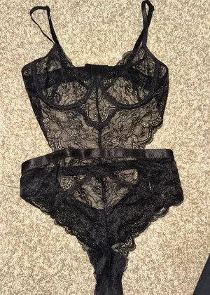 Amazon Black lace lingerie bodysuit thumbnail 1