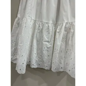 En Saison Byblos White Eyelet Tiered Midi‎ Skirt Cotton Boho Sz M NWT thumbnail 9