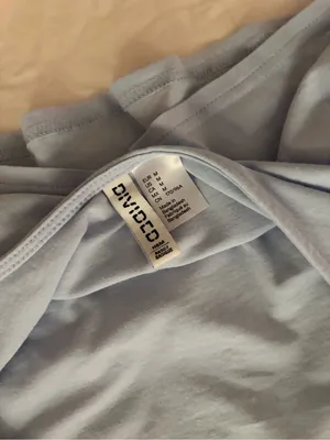 H&M Pale Blue Long-Sleeve Cropped Top thumbnail 5