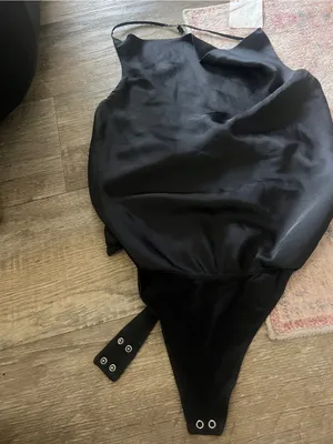 Abercrombie Black Satin Bodysuit size xs thumbnail 4