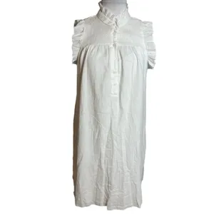 J. Crew Garden Dress In‎ Soft Gauze white Sz M TALL thumbnail 4