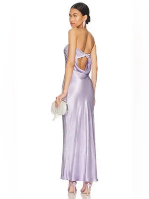 Bec & Bridge Moondance Strapless Midi Dress in Lilac AU6/US2 thumbnail 6