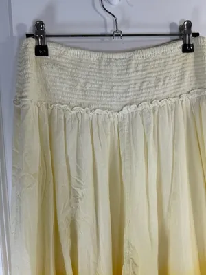 Alberto Makali Yellow Ombre Studded Cotton Maxi Skirt thumbnail 5