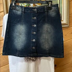 Hot Kiss Skyler Button Down Denim Skirt, & “Let’s Go Girls” Cowgirl Tee Bundle thumbnail 8