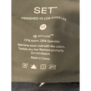 SET Active AirLuxe‎ Wrap Front Sports Bra Sage Green Olive Size Medium Yoga thumbnail 4