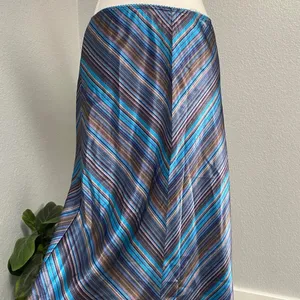 Striped Midi Skirt Blue Purple Brown Chevron Striped Cottagecore Dark Romance thumbnail 2