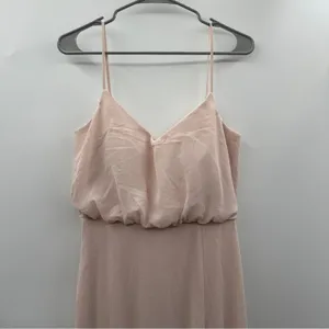 Birdy Grey Gwennie Chiffon Maxi Bridesmaid Dress in Pale Blush Pink Sz S NEW‎ thumbnail 4