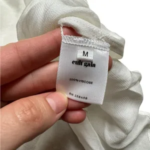 🤍✨ Cult Gaia 100% Viscose White Sheer Slip Dress‎ Medium ✨🤍 thumbnail 4