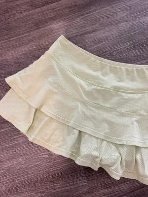 Lija Match Skort tennis pickleball tiered skirt athletic lime green XS thumbnail 5