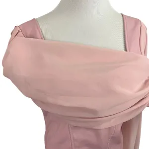 ASOS Parisian Bubblegum Pink Vegan Leather Bustier Sheer Sleeve Top 10 thumbnail 5