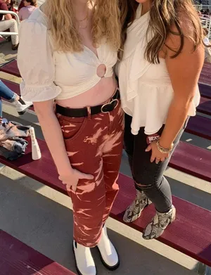 Princess Polly Burgundy Tie-Dye Jeans thumbnail 2