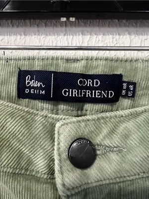 Boden Green Girlfriend Denim Corduroy Mid rise pants size 6 regular thumbnail 9