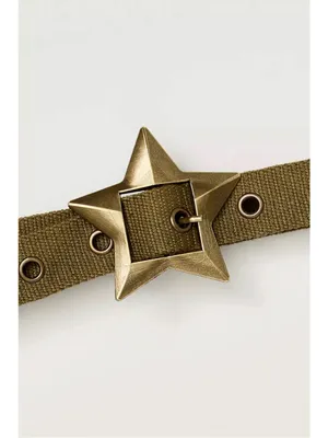 Free People Bohemian Grunge 90s Zoa Star Buckle Hip Belt Medium Large NWT thumbnail 4