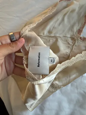Reformation Monica Silk Top XS thumbnail 3
