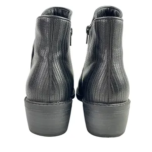 Baretraps Mackenzie Women's Faux Leather Ruched Slip On Block Heel Ankle Boots 8 thumbnail 3