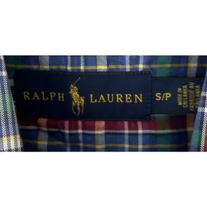 Ralph Lauren Women’s SP Petite Blue Plaid Long Sleeve Button Down Western Prep thumbnail 7