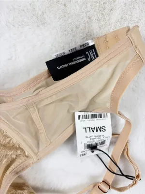 INC International Concepts Beige Lace Underwire Apex Bra SMALL thumbnail 5