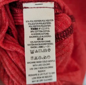 Free People Top XS Cherry Coral‎ We The Free Londontown Thermal Oversized thumbnail 11
