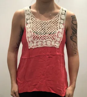 Rue21 100% Rayon Juniors Large Pink Tank Top Sleeveless Round‎ Neck thumbnail 1