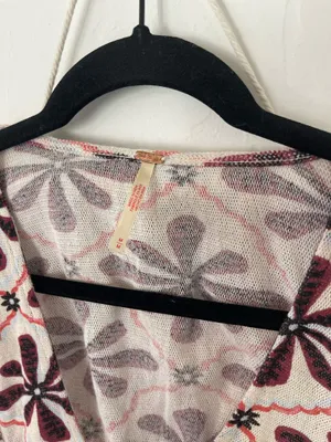 Free People Through The Meadow Top in White Sand Combo thumbnail 6