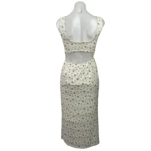 Demetra For Aeropostale White Floral Lace Sleeveless Midi Bodycon Dress Size S thumbnail 3